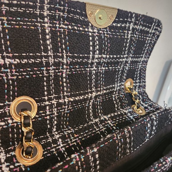 Brand new Just Fab Black Tweed Purse - Picture 3 of 4